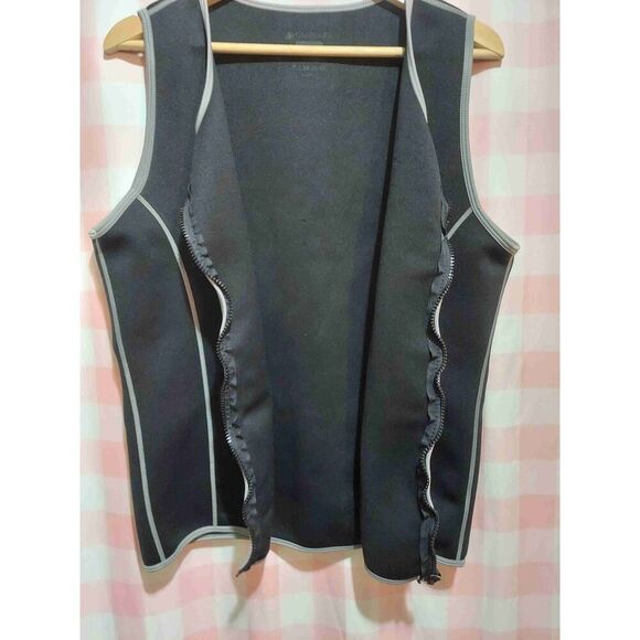 SAUNAFX Black Sleeveless Full Zip Neoprene Slimming Sauna Vest XXL - Picture 3 of 6